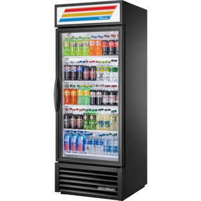True GDM-26-HC~TSL01 Black Refrigerated Glass Door Merchandiser