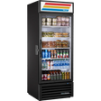 True GDM-26-HST02-HC~TSL01 Black Refrigerated Glass Door Merchandiser with Health Safety Timer