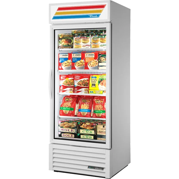 True GDM-26F-HC~TSL01 Black Glass Door Merchandiser Freezer