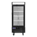 Polarman PLM-HGD12R 25" Black Refrigerated Single Swing Glass Door Merchandiser with LED Lighting, 12 cu.ft