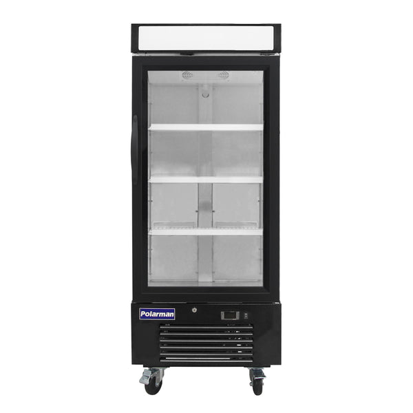 Polarman 25 "PLM-HGD12R Refrigerator Merchandiser Cooler Single Swing Glass Door Led Light