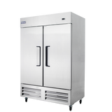 Chumart  53 15/16" Reach-In Freezer with Double Solid Doors, Bottom Mount, Stainless Steel, 49 cu. ft.