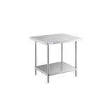 ChefAsst 30" x 36" CA-WTS-3036-316 16-Gauge 304 Stainless Steel Commercial Work Table with 201 Stainless Steel Legs and Undershelf