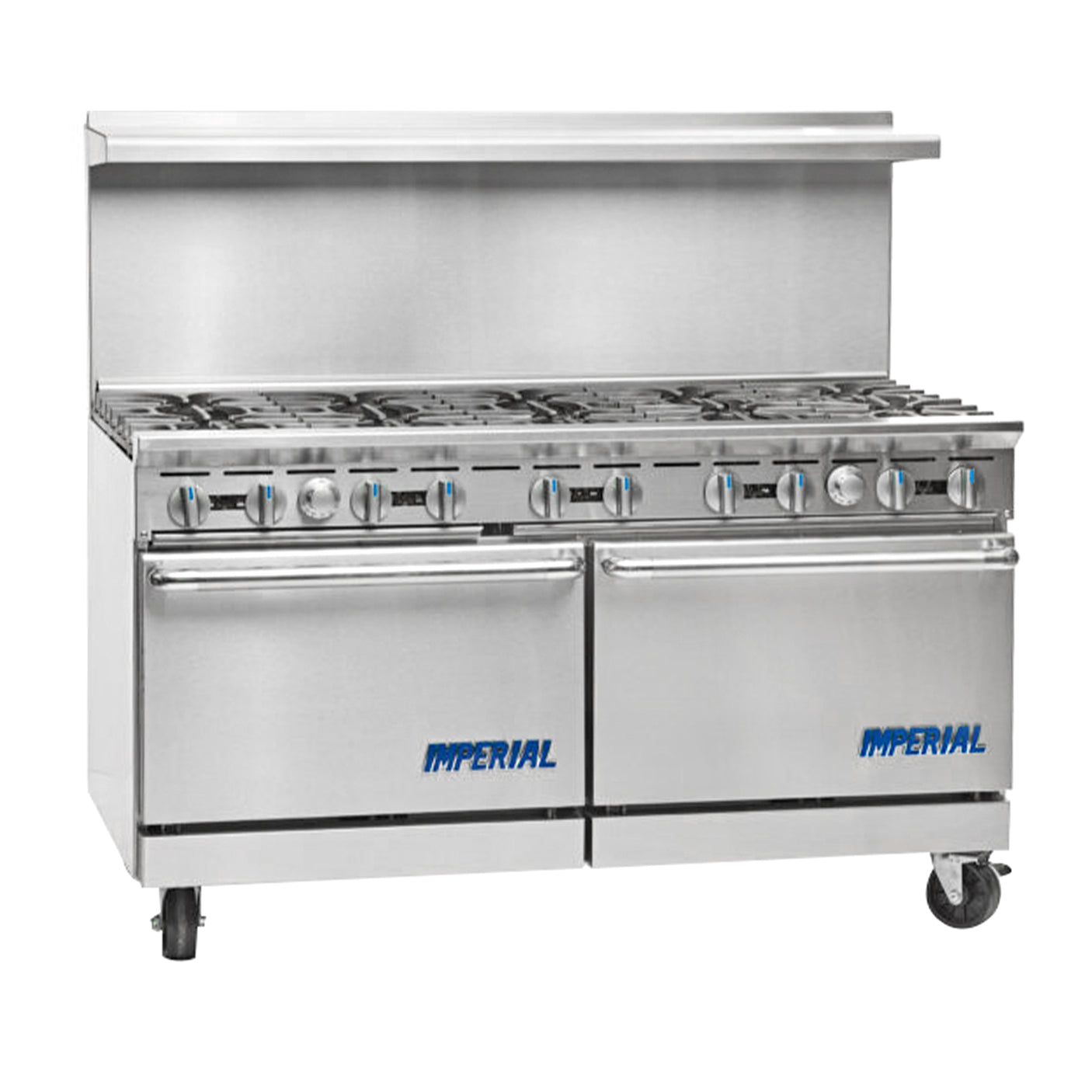 Imperial Range IR-10NG Pro Series 60" Natural Gas 10 Burner Range with Two 26 1/2” Ovens - 390,000 BTU