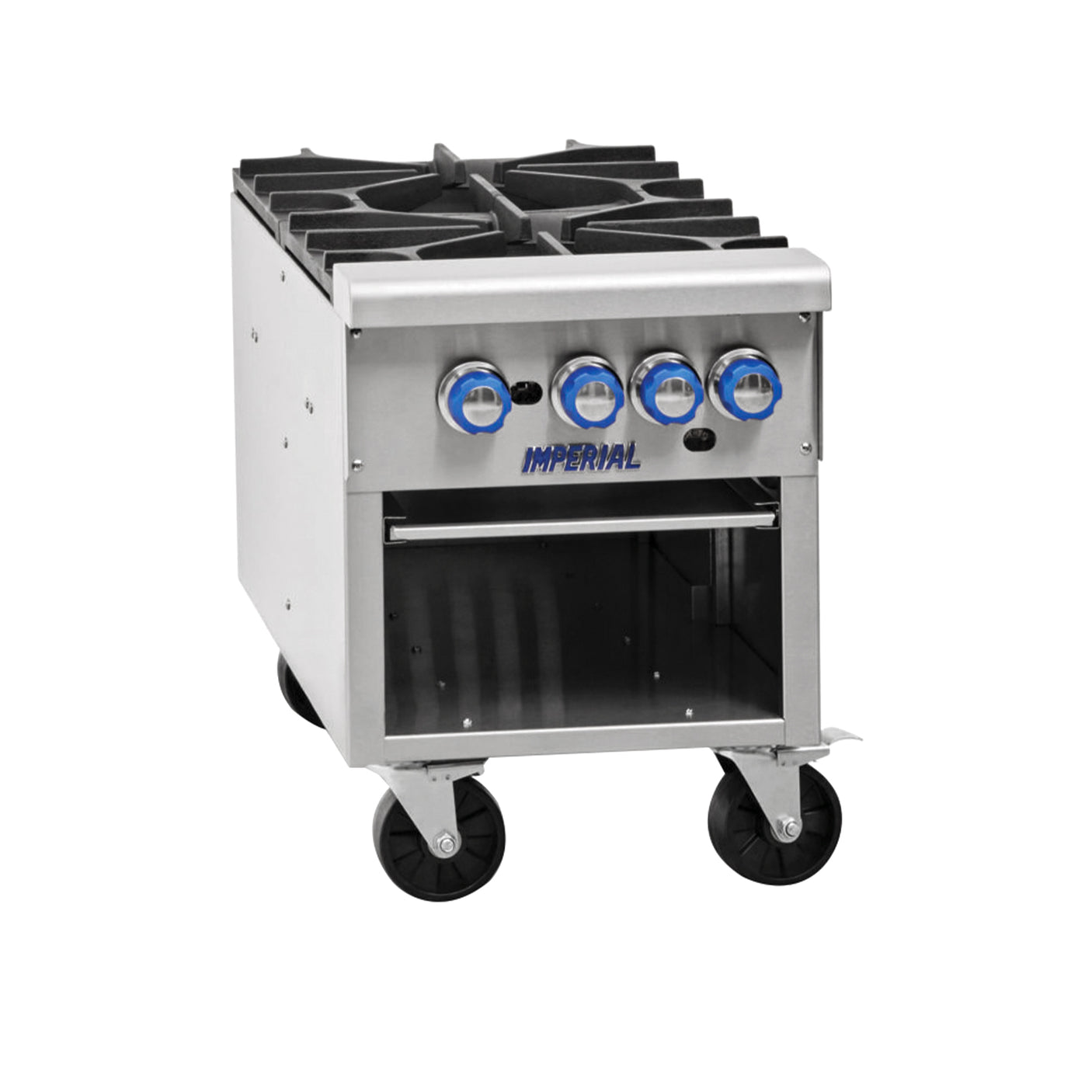 Imperial Range ISPA-18-2-LP 18" Liquid Propane 2 Burner Stock Pot Range - 180,000 BTU