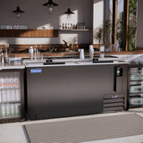 Polarman PLM-B65A 64 5/16" Black Horizontal Bottle Cooler