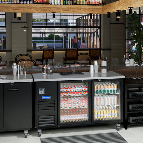 Polarman Back Bar Cooler With 2 Swing Doors