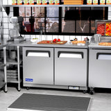 Polarman PLM-UC-48S 48 1/4" Undercounter Refrigerator, 12 cu. ft, Stainless Steel, 2 Solid Doors