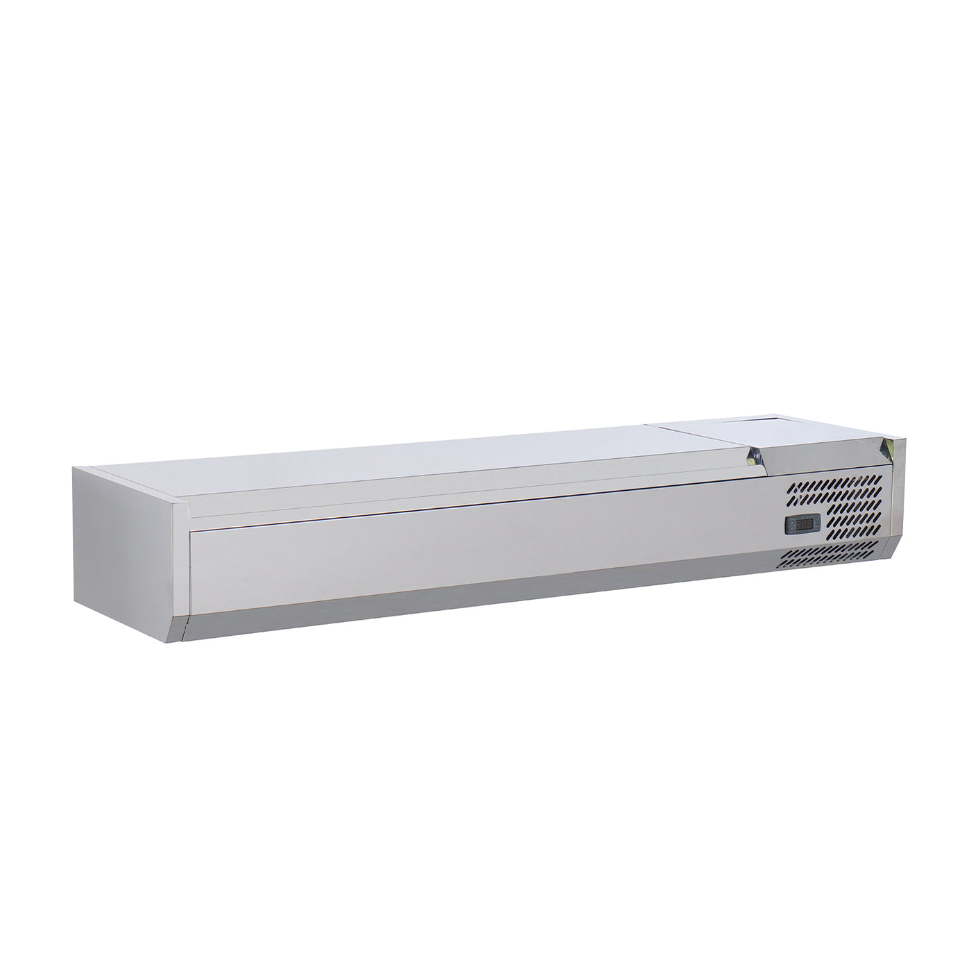 Polarman PLM-R1500L-2S 59" Stainless Steel Countertop Refrigerated Sushi Display Case, (6) 1/3 Size Pans