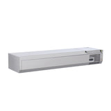 Polarman PLM-R1500L-2S 59" Stainless Steel Countertop Refrigerated Sushi Display Case, (6) 1/3 Size Pans