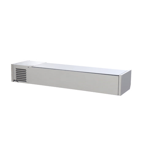Polarman PLM-R1500L-2S 59" Stainless Steel Countertop Refrigerated Sushi Display Case, (6) 1/3 Size Pans