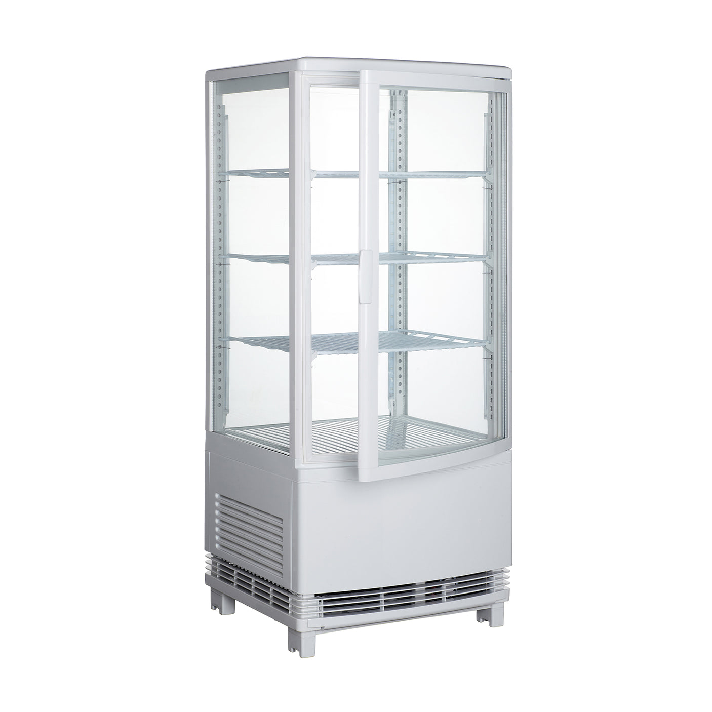 Polarman PLM-R78L(1R) 17″ Countertop 4-Sided White Glass Refrigerated Display Case