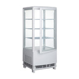 Polarman PLM-R78L(1R) 17″ Countertop 4-Sided White Glass Refrigerated Display Case