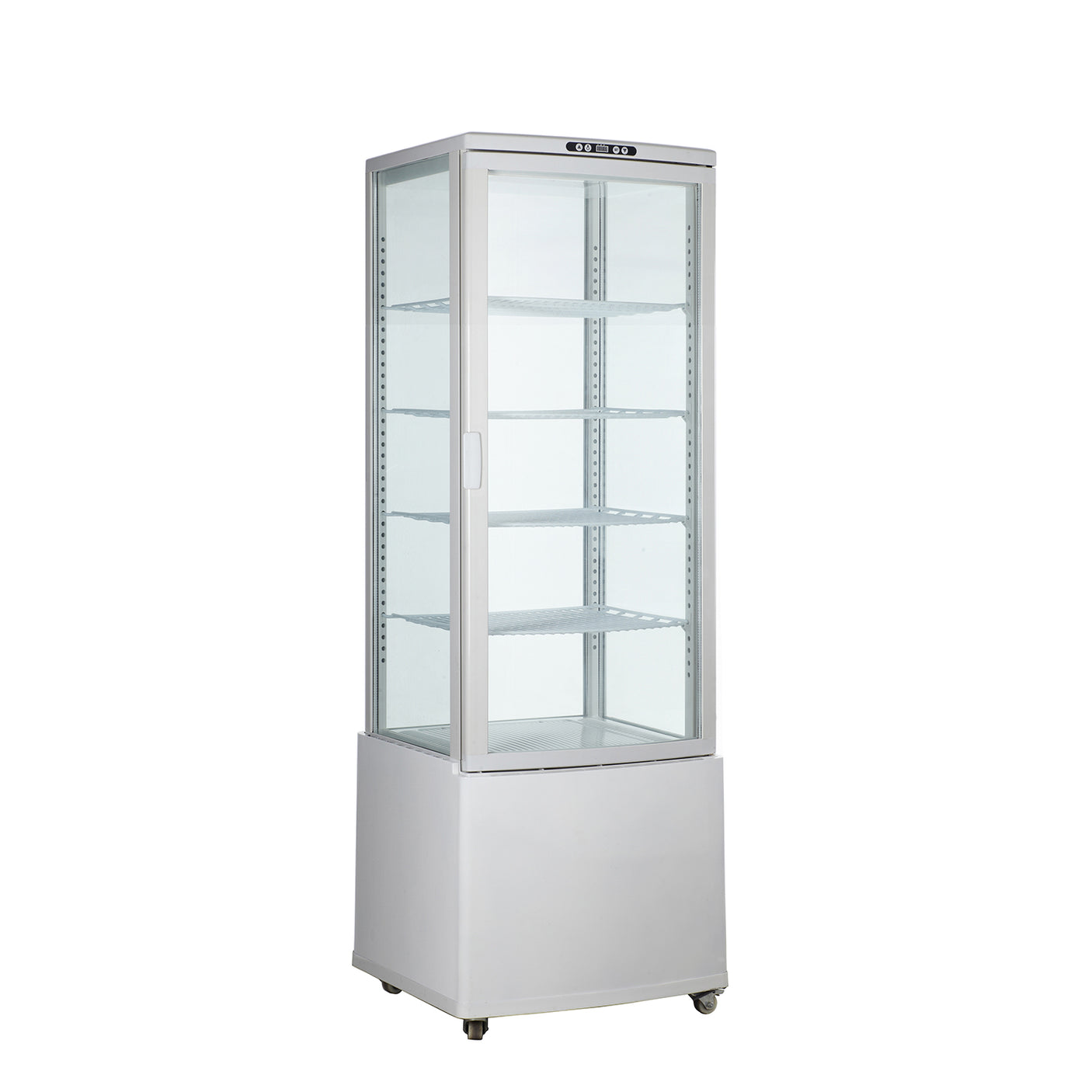Polarman PLM-R215L-3 22″ 4-Sided White Glass Refrigerated Display Case