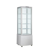 Polarman PLM-R235L-3 22″ 4-Sided White Glass Refrigerated Display Case