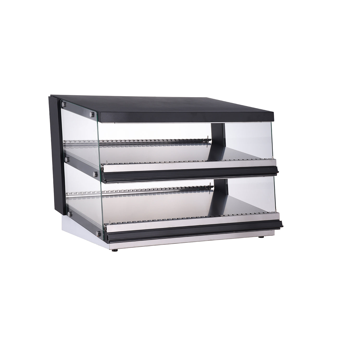 Polarman PLM-W102D-M 38″ Slanted 2-Shelf Countertop Heated Display Merchandiser