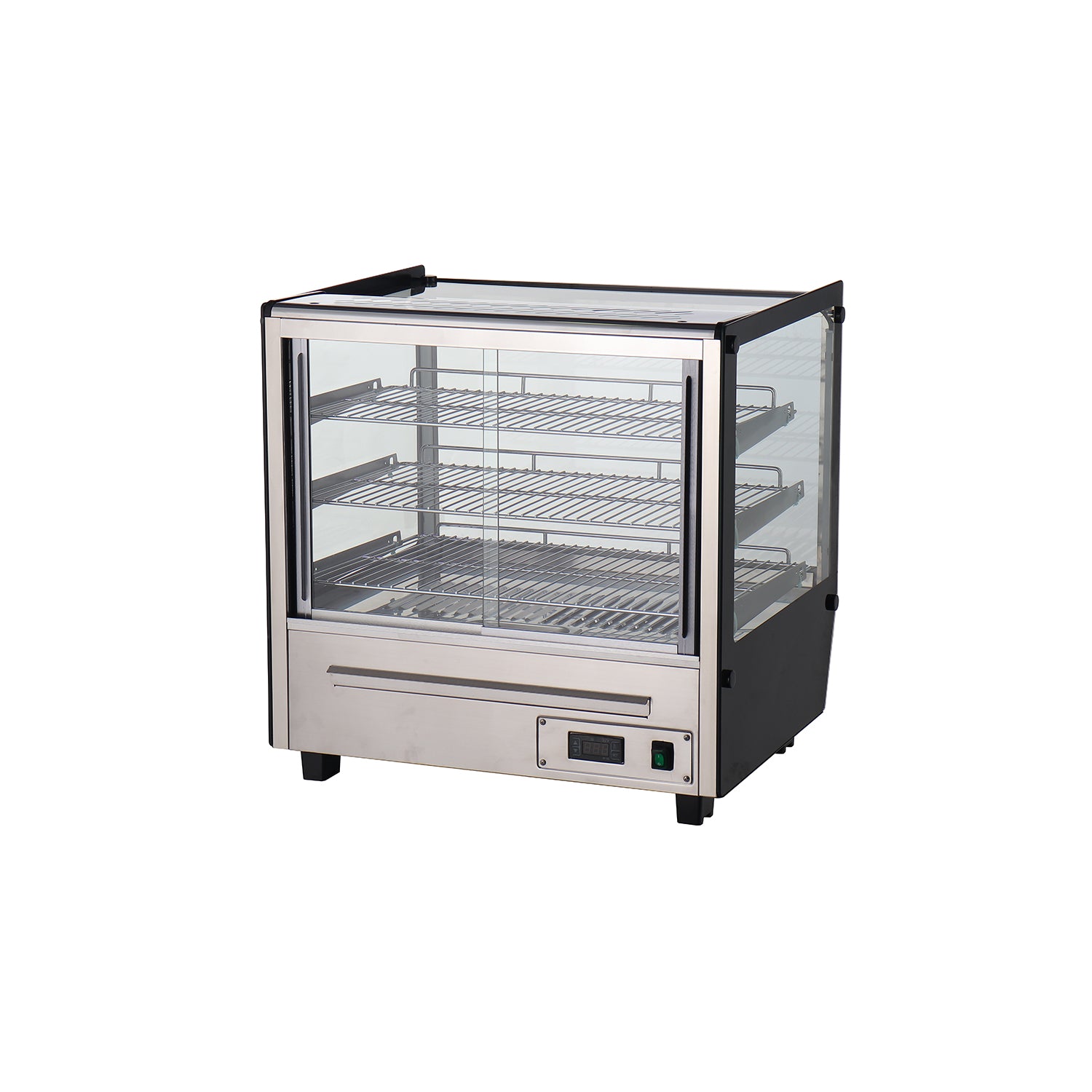 Polarman RTR-120L-5 27″ 3 Shelf Countertop Heated Display Case with Sl ...