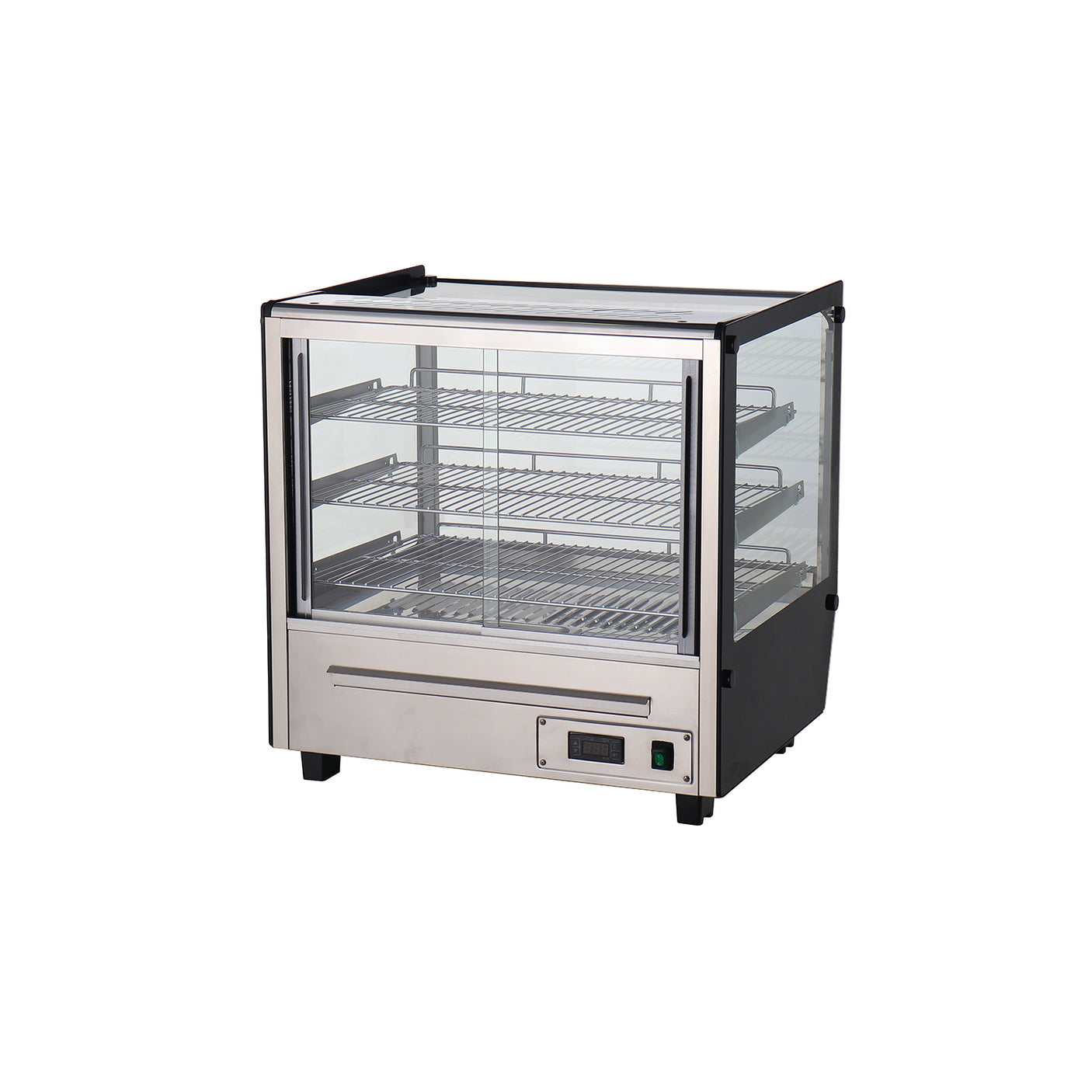Polarman PLM-R120L-5 27″ 3 Shelf Countertop Heated Display Case with Sliding Doors