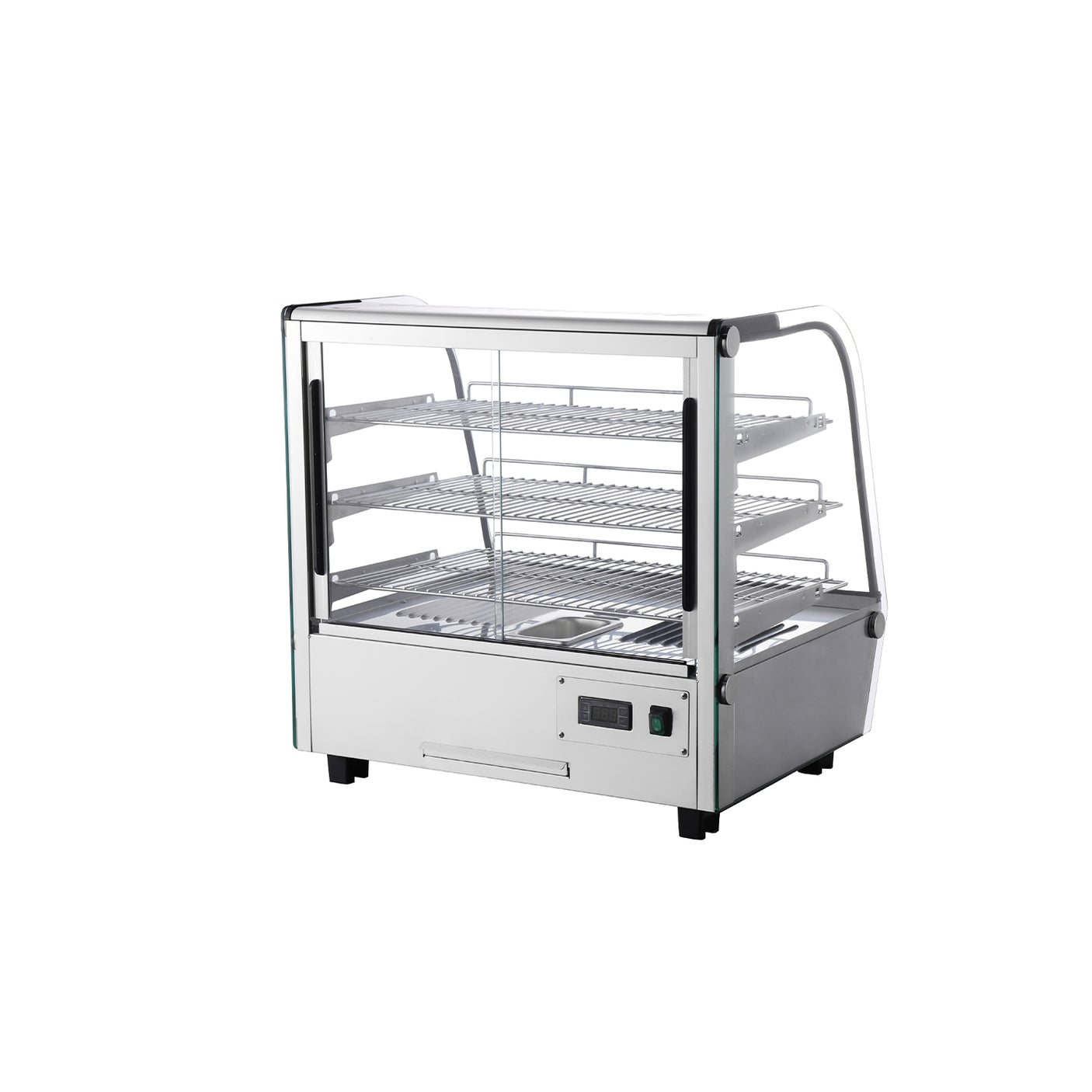 Polarman PLM-W120L 27″ 3 Shelf Countertop Heated Display Case with Sliding Doors