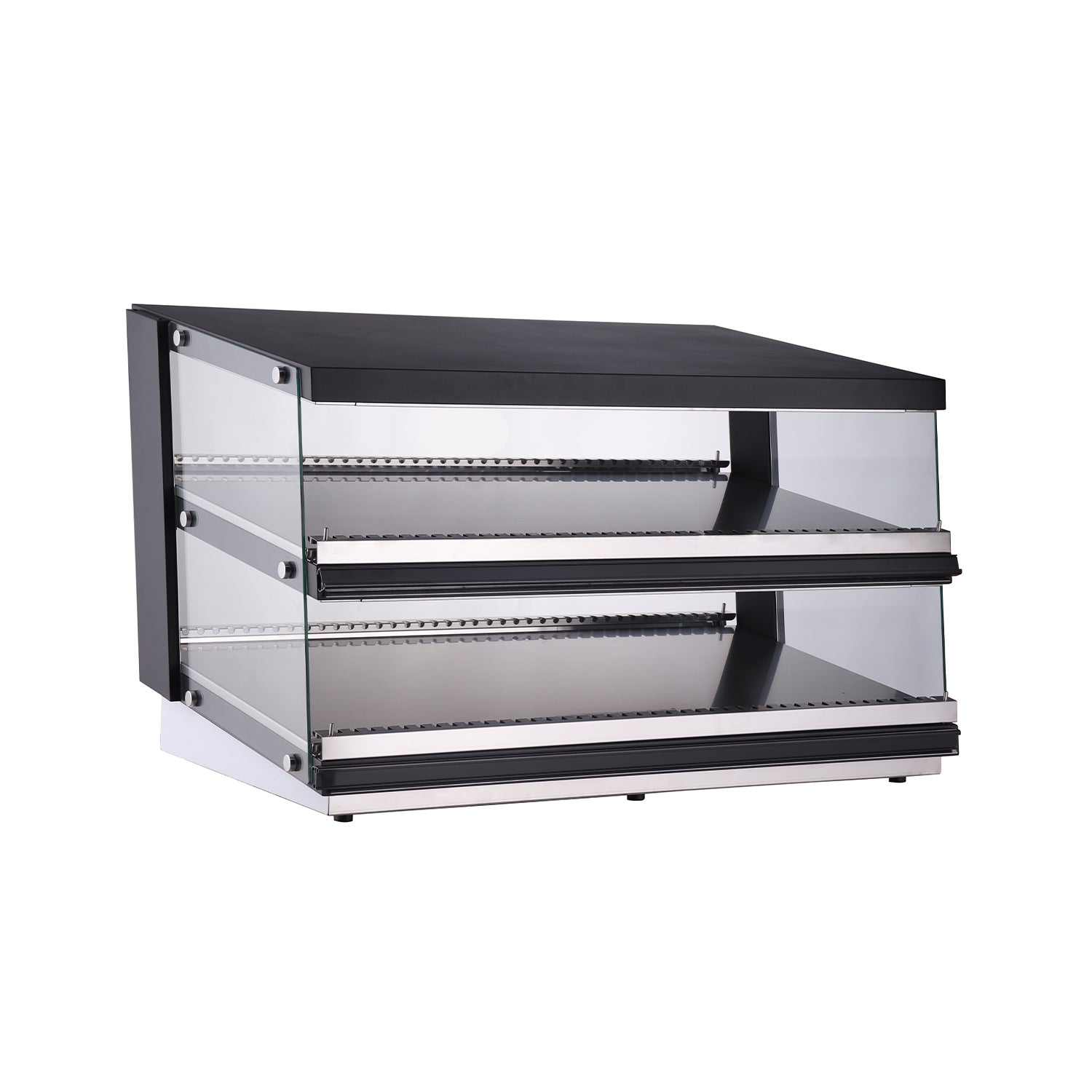 Polarman RTR-121D 44″ Slanted 2-Shelf Countertop Heated Display Mercha ...