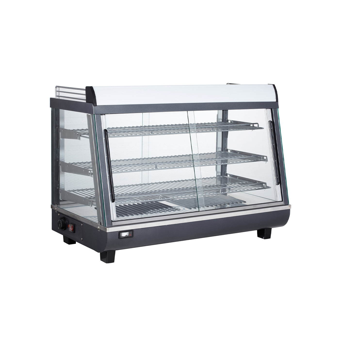 Polarman PLM-W136L 36″ 3 Shelf Countertop Heated Display Case with Sliding Doors