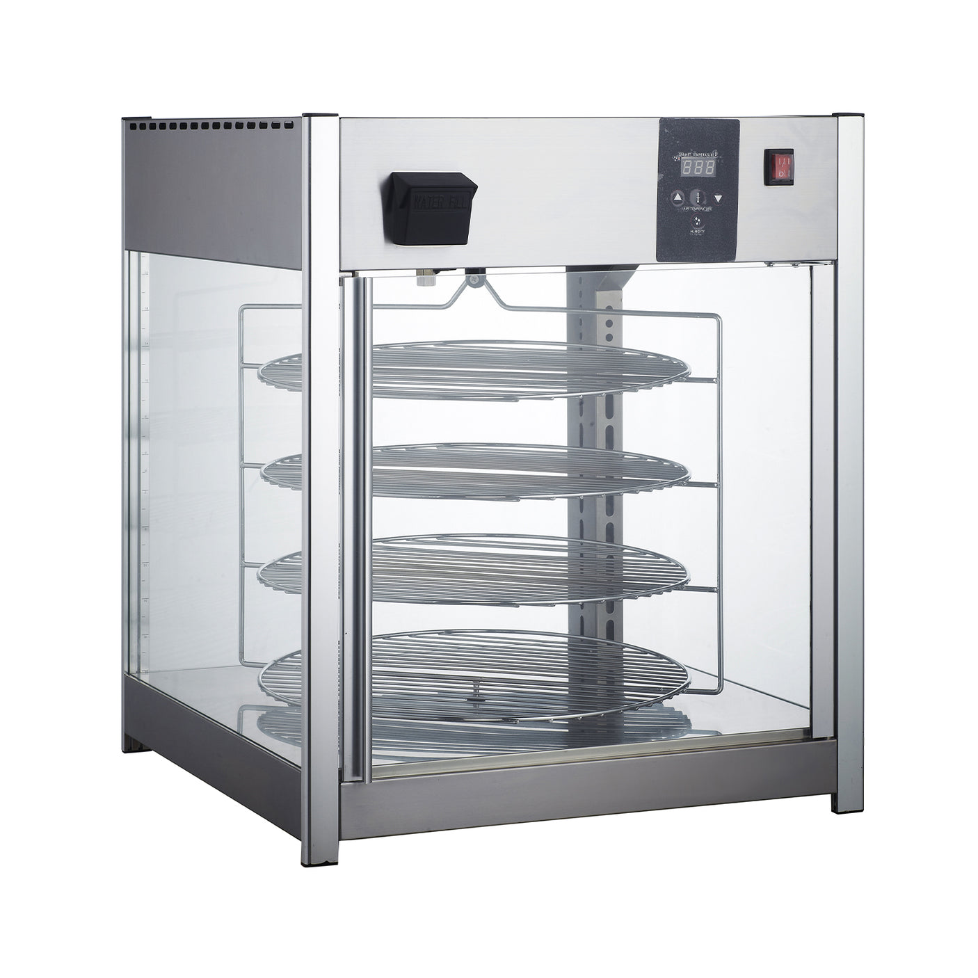 Polarman PLM-W158L(SR) 24″ Self-Service Pizza Warmer with 4-Shelf Rotating Rack