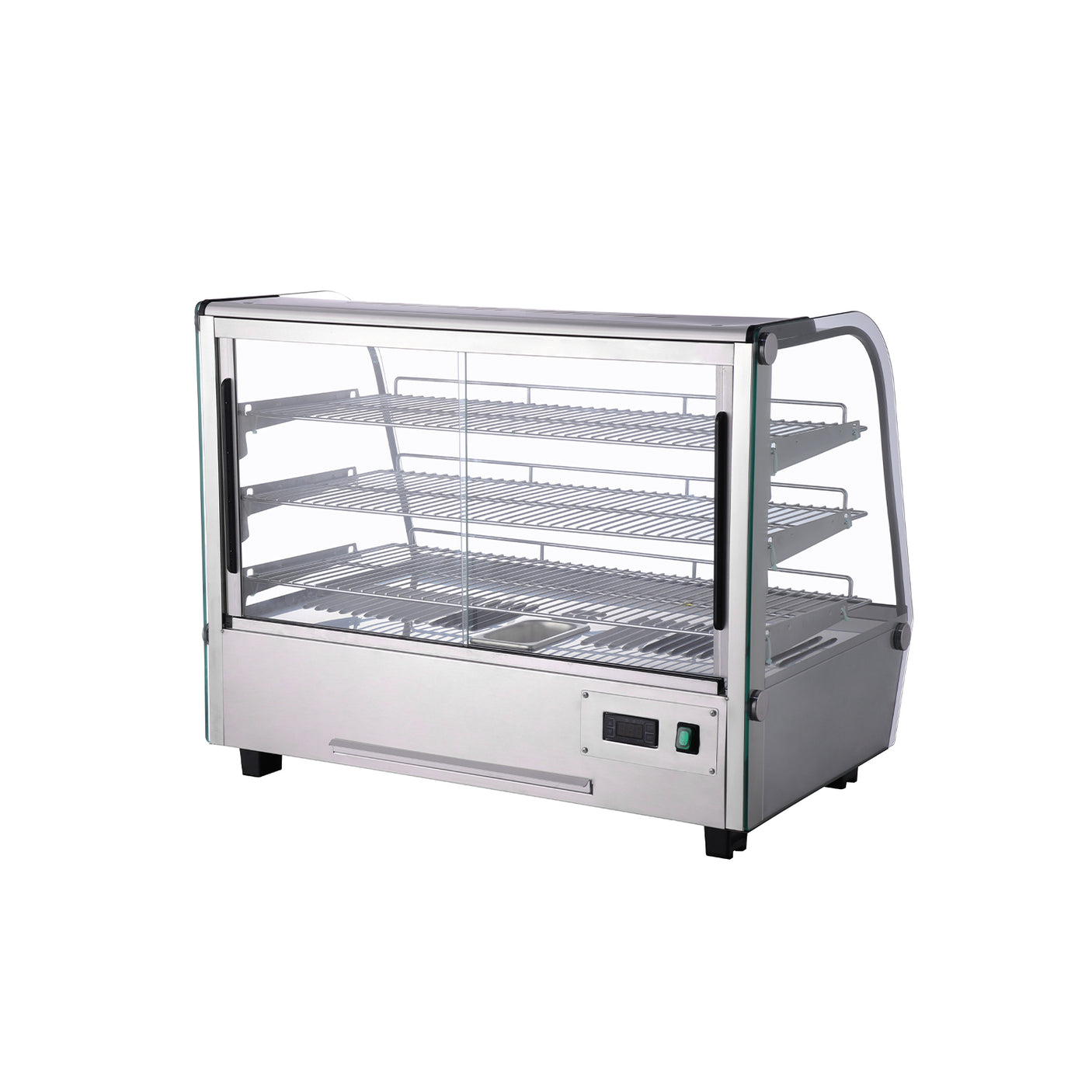 Polarman PLM-W160L 34″ 3 Shelf Countertop Heated Display Case with Sliding Doors