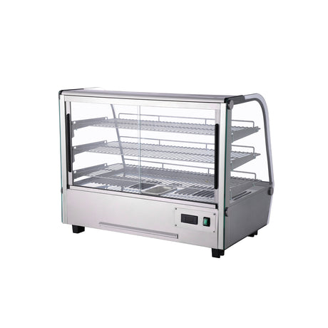 Polarman PLM-W160L 34″ 3 Shelf Countertop Heated Display Case with Sliding Doors