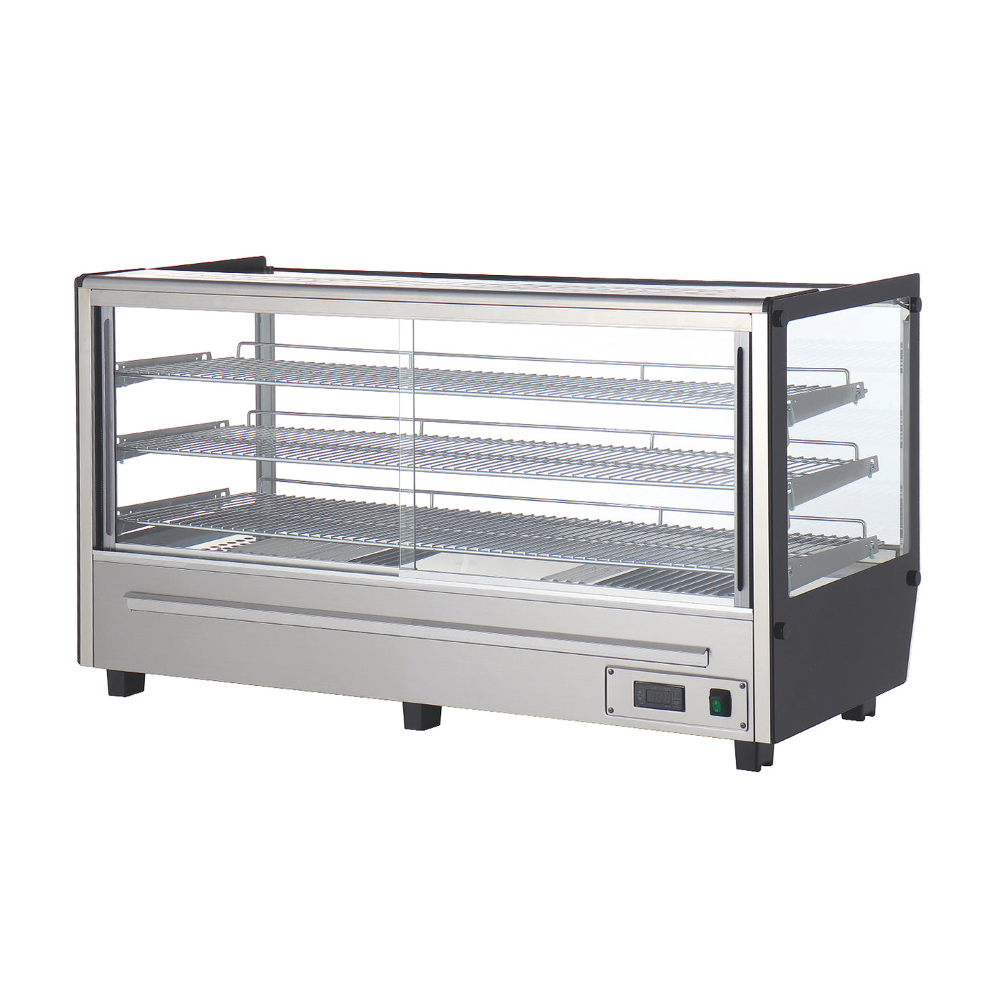 Polarman PLM-R202L-5 48″ 3 Shelf Countertop Heated Display Case with Sliding Doors
