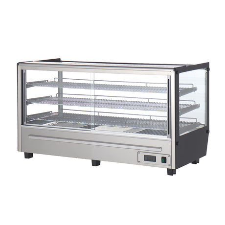 Polarman PLM-R202L-5 48″ 3 Shelf Countertop Heated Display Case with Sliding Doors