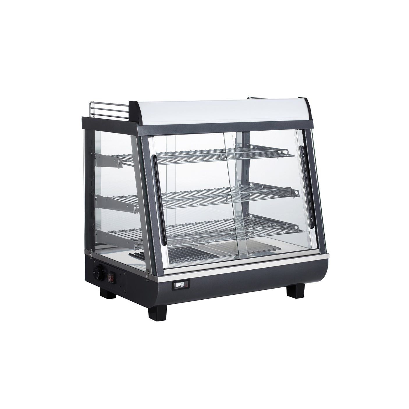 Polarman PLM-W96L 27″ 3 Shelf Countertop Heated Display Case with Sliding Doors