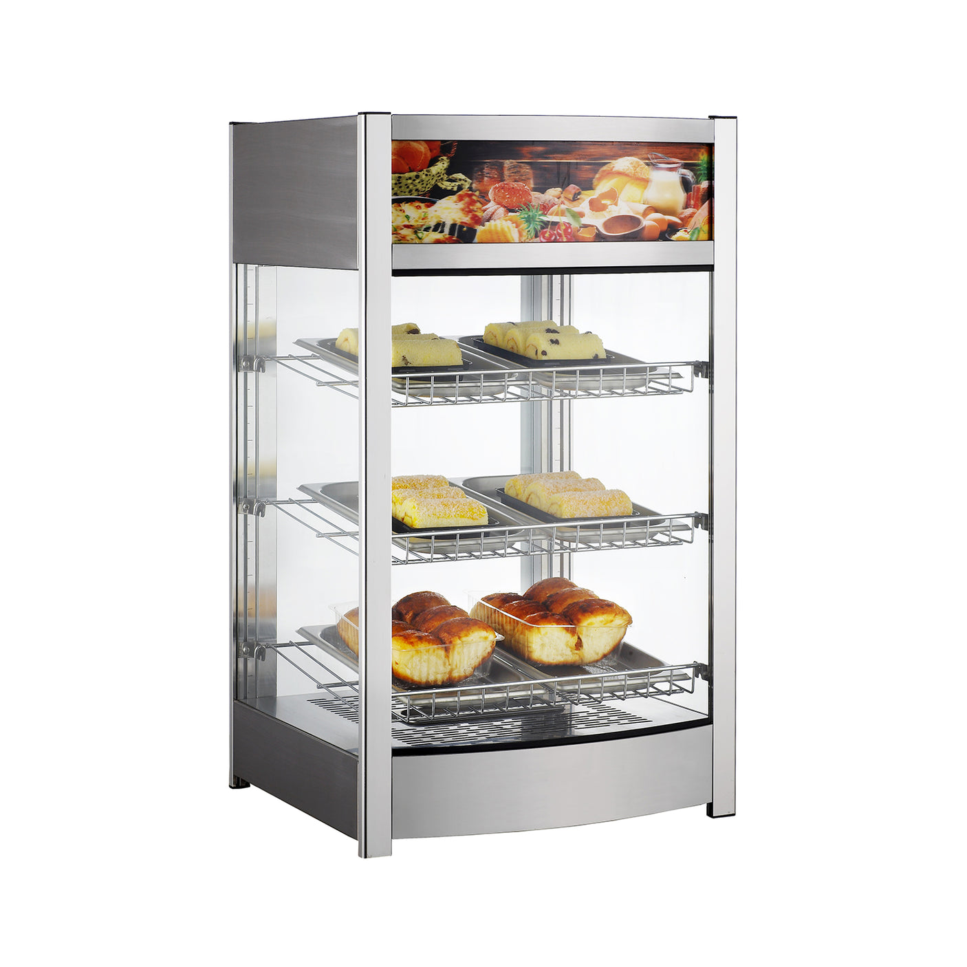 Polarman PLM-W97L 18″ Full-Service Countertop Display Warmer with 3 Shelves