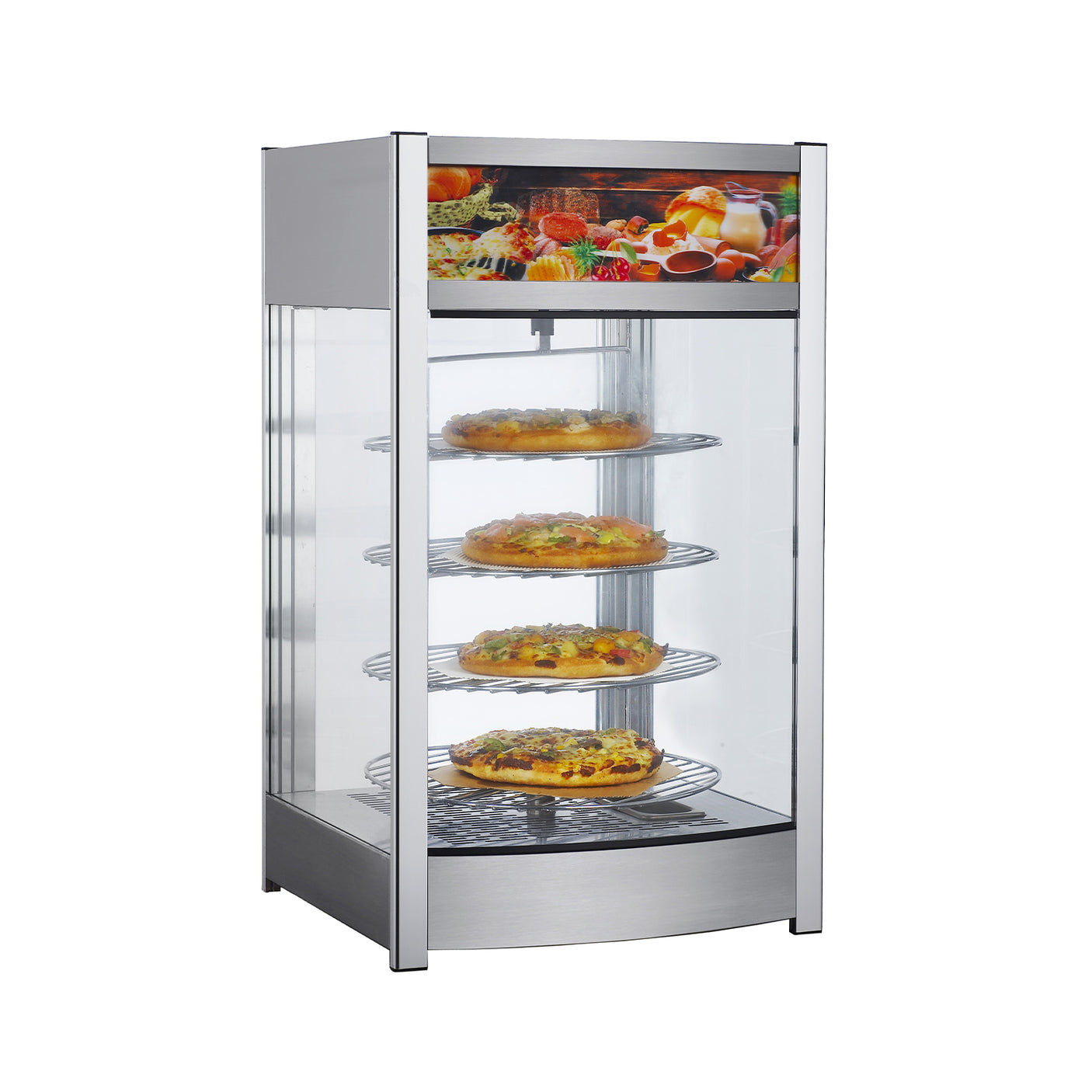 Polarman PLM-W97L-2(SR) 18″ Self-Service Pizza Warmer with 4-Shelf Rotating Rack