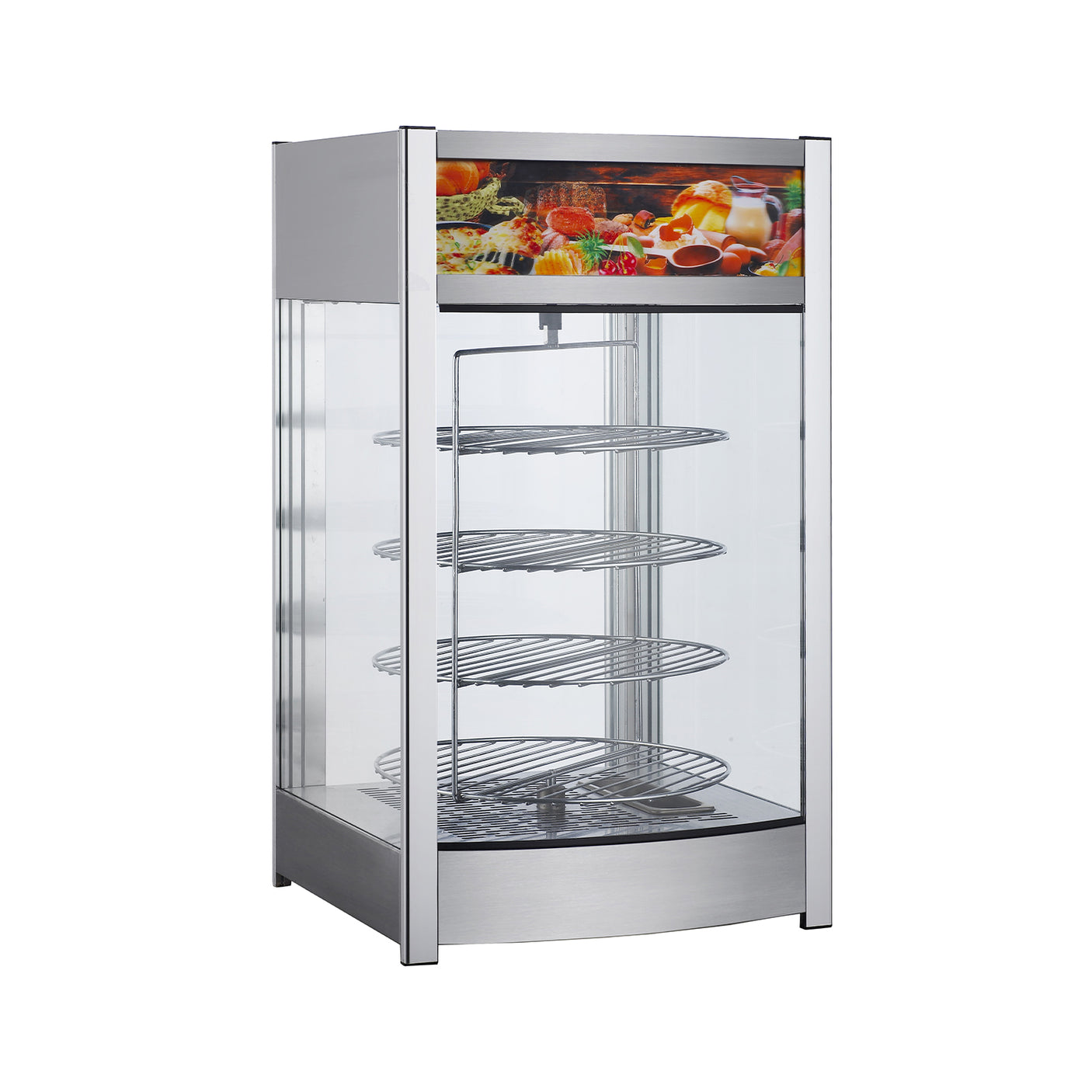 Polarman PLM-W97L-2(SR) 18″ Self-Service Pizza Warmer with 4-Shelf Rotating Rack