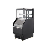 Polarman PLM-R286L-2 25 9/10" Square Glass Refrigerated Air Curtain Merchandiser with LED Lighting and Night Curtain