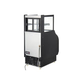 Polarman PLM-R286L-2 25 9/10" Square Glass Refrigerated Air Curtain Merchandiser with LED Lighting and Night Curtain