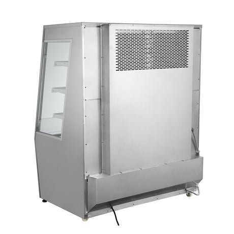 Polarman PLM-R490LS 48" Vertical Air Curtain Merchandiser, Stainless Steel, with 3 Shelves