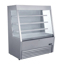 Polarman PLM-R490LS 48" Vertical Air Curtain Merchandiser, Stainless Steel, with 3 Shelves