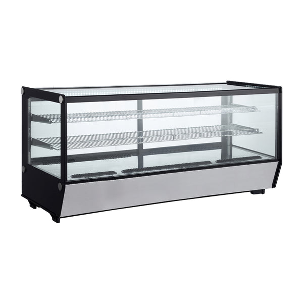 Polarman 60″ Flat glass Countertop Refrigerated Showcase with LED Lighting RTW-252L-5