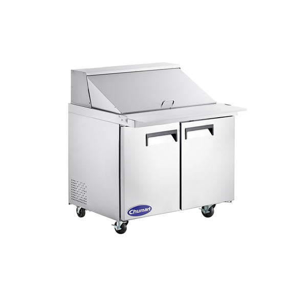 Chumart 60 1/4" CMT-S60 Salad Sandwich Prep Table Stainless Steel Solid Double Door