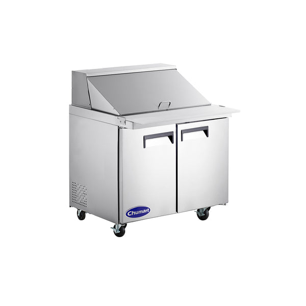 Chumart 46 7/8" CMT-S48 Salad Sandwich Prep Table Stainless Steel Solid Double Door