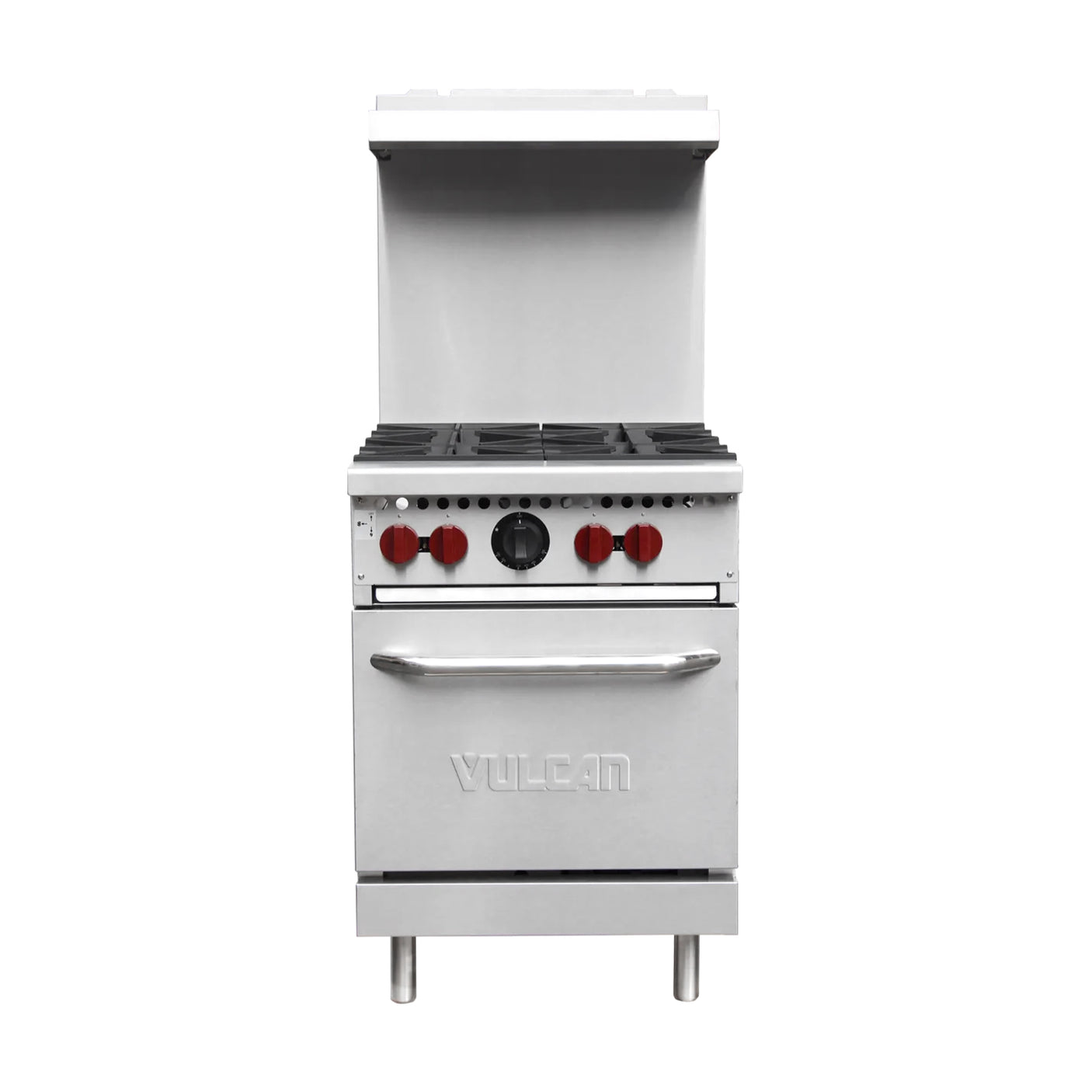 Vulcan SX24-4BN SX Series Natural Gas 4 Burner 24" Range with Space Saver Oven - 142,000 BTU