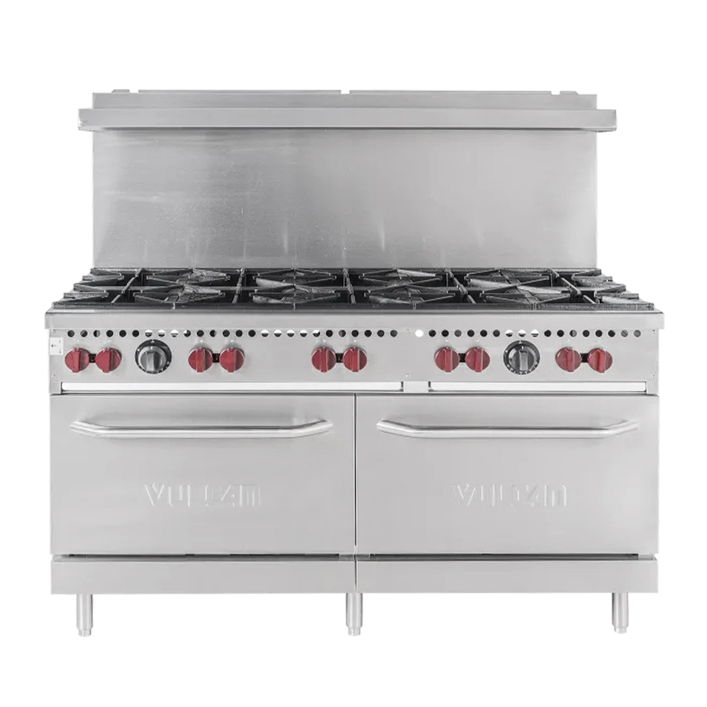 Vulcan SX60-10BN SX Series Natural Gas 10 Burner 60" Range with 2 Standard Ovens - 340,000 BTU