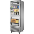True T-23DT-G-HC Glass Door Dual Temperature Reach-In Refrigerator Freezer