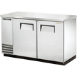 True TBB-2-S-HC 58 7/8" 2 Door Stainless Steel Back Bar Refrigerator
