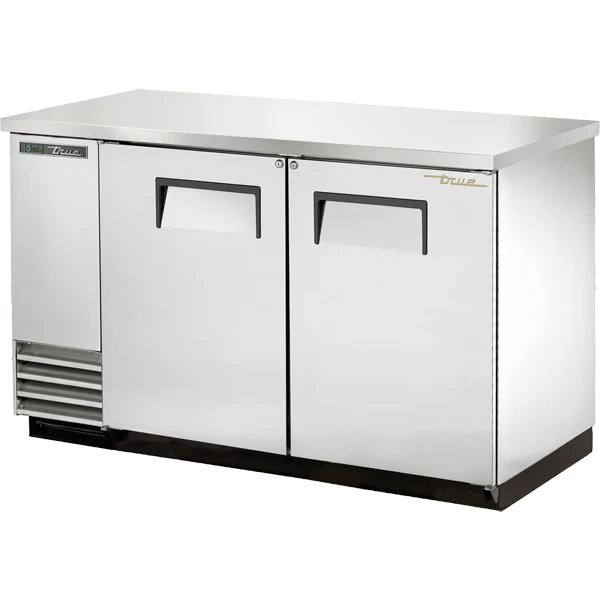 True TBB-2-S-HC 58 7/8" 2 Door Stainless Steel Back Bar Refrigerator