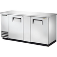 True TBB-3-S-HC 69 1/8" 2 Door Stainless Steel Back Bar Refrigerator