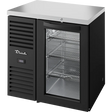True TBR32-RISZ1-L-B-G-1 32" 1 Glass Door Black Back Bar Refrigerator