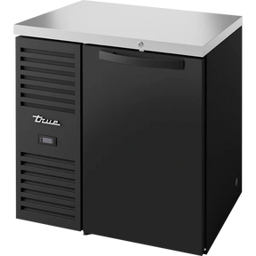 True TBR32-RISZ1-L-B-S-1 32" 1 Solid Door Black Back Bar Refrigerator