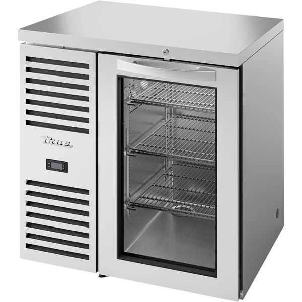 True TBR32-RISZ1-L-S-G-1 32" 1 Glass Door Stainless Steel Back Bar Refrigerator